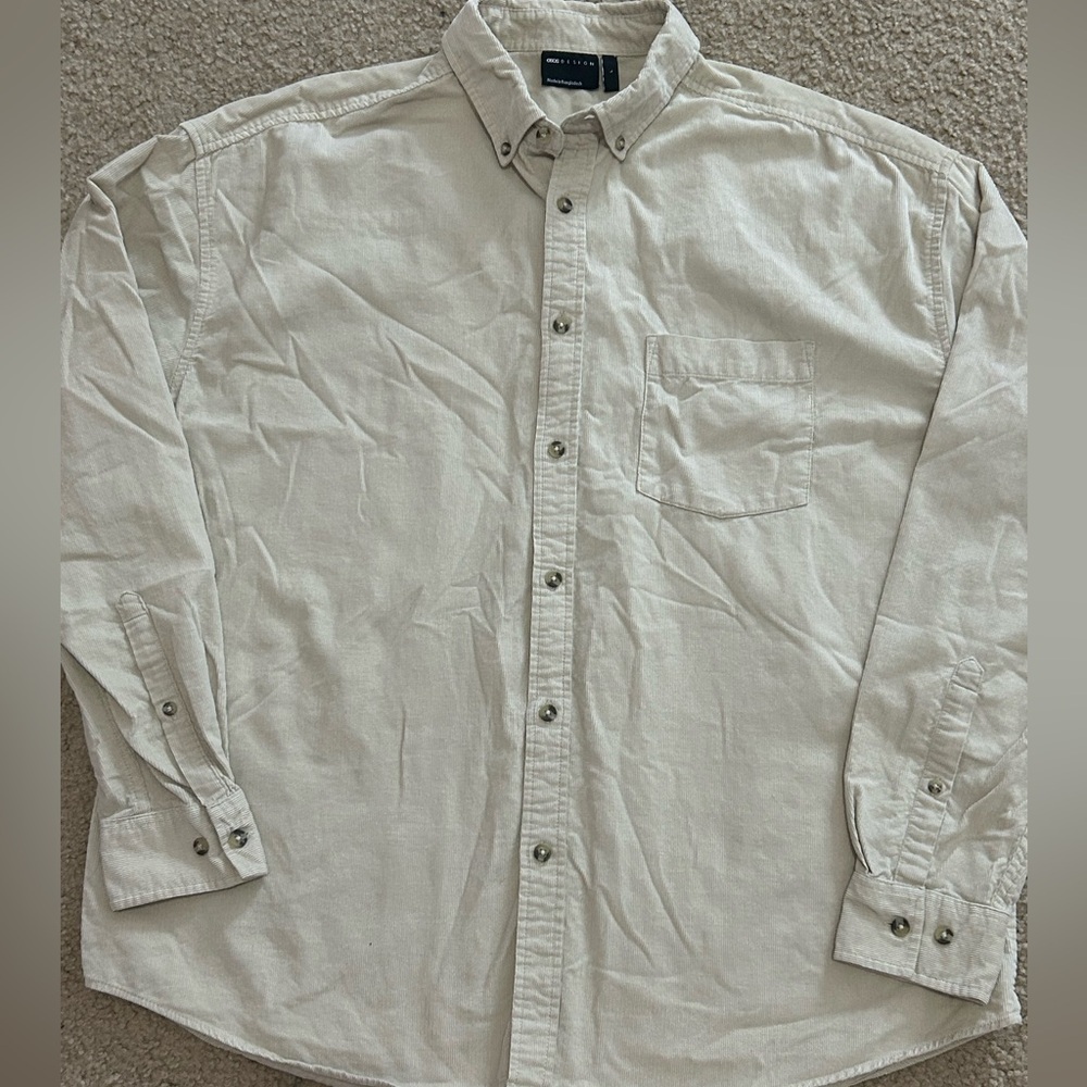 ASOS Men’s Large Corduroy Long Sleeve Button Down Shirt - Picture 7 of 7
